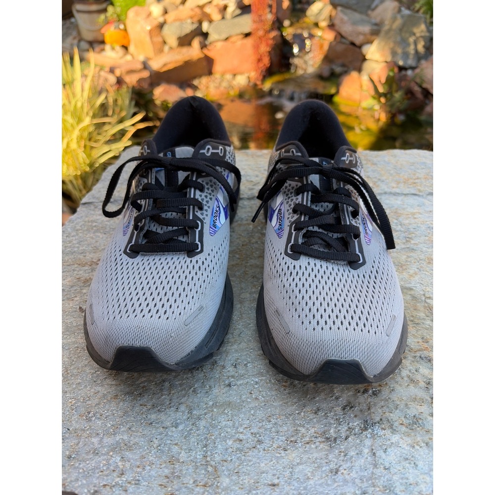 Brooks Ghost 14 Mens Running Shoes Grey Black Purple 1103691D039 Size 9.5 - Picture 4 of 9